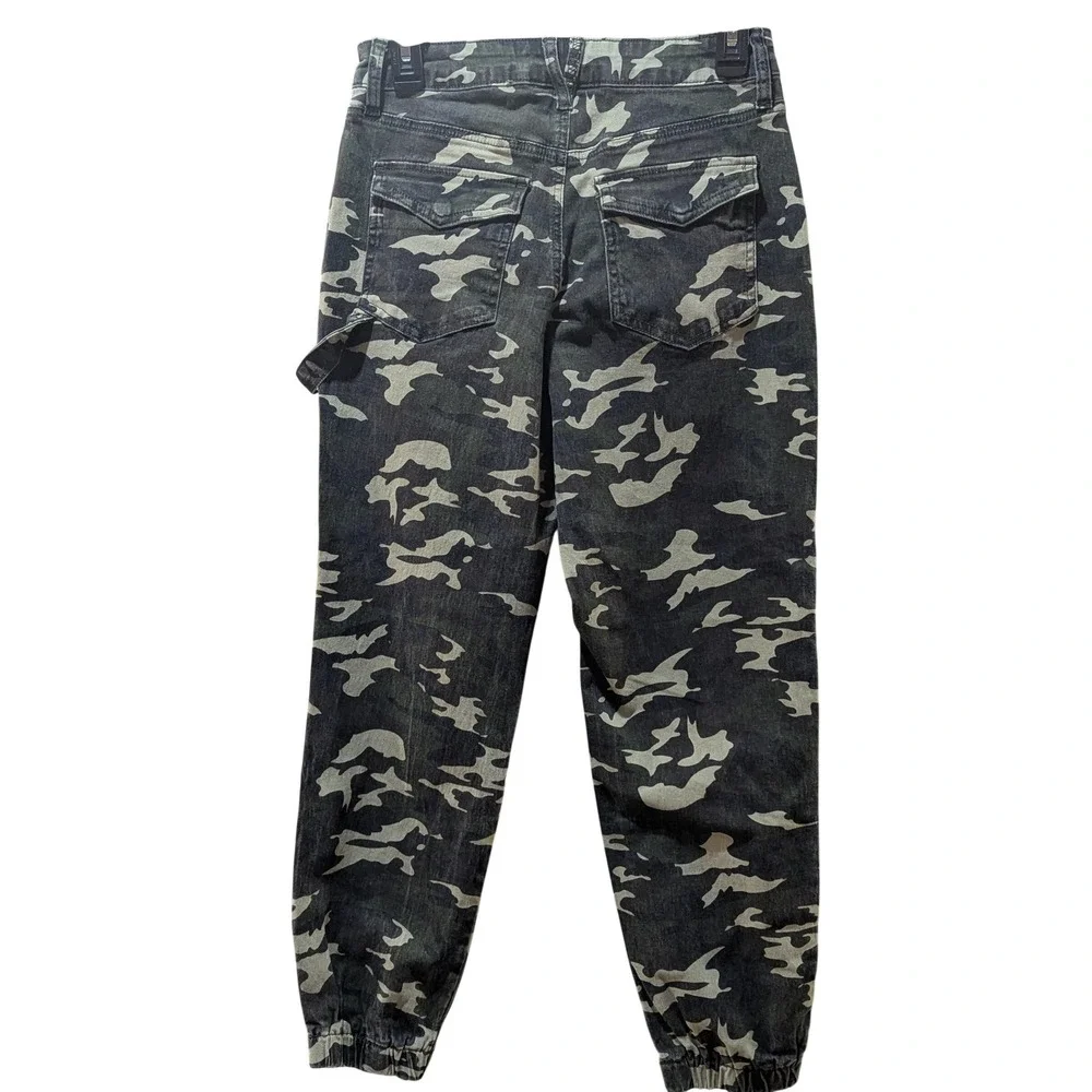 Royally For‎ Me Womens Camo Utility Jogger Jeans Hammer Loop Casual Chic Size 6